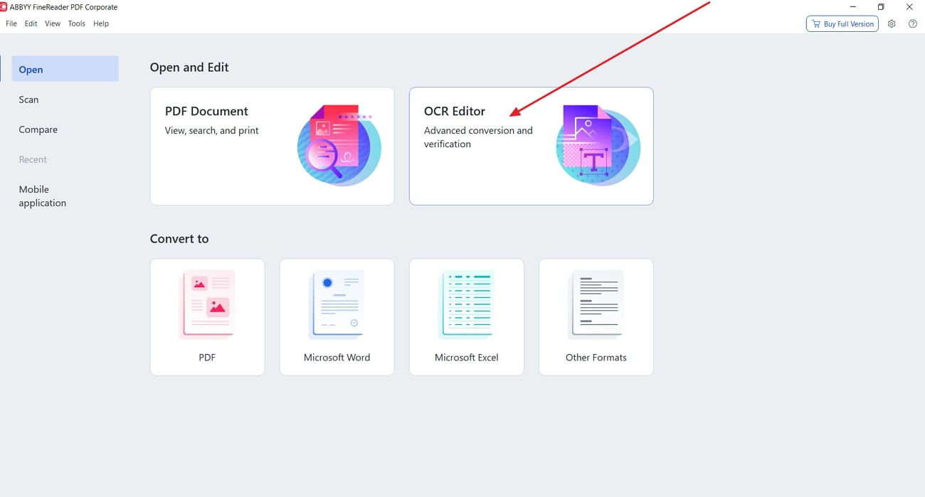 access ocr editor in abbyy