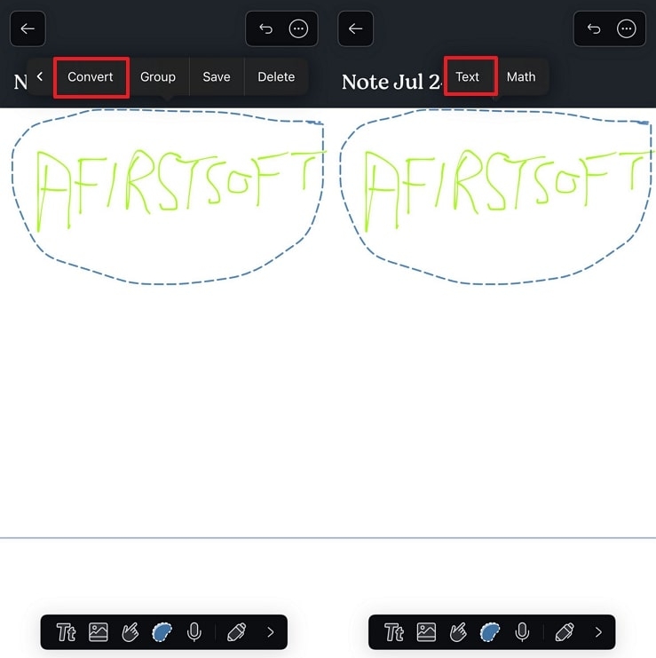 convert drawing to text