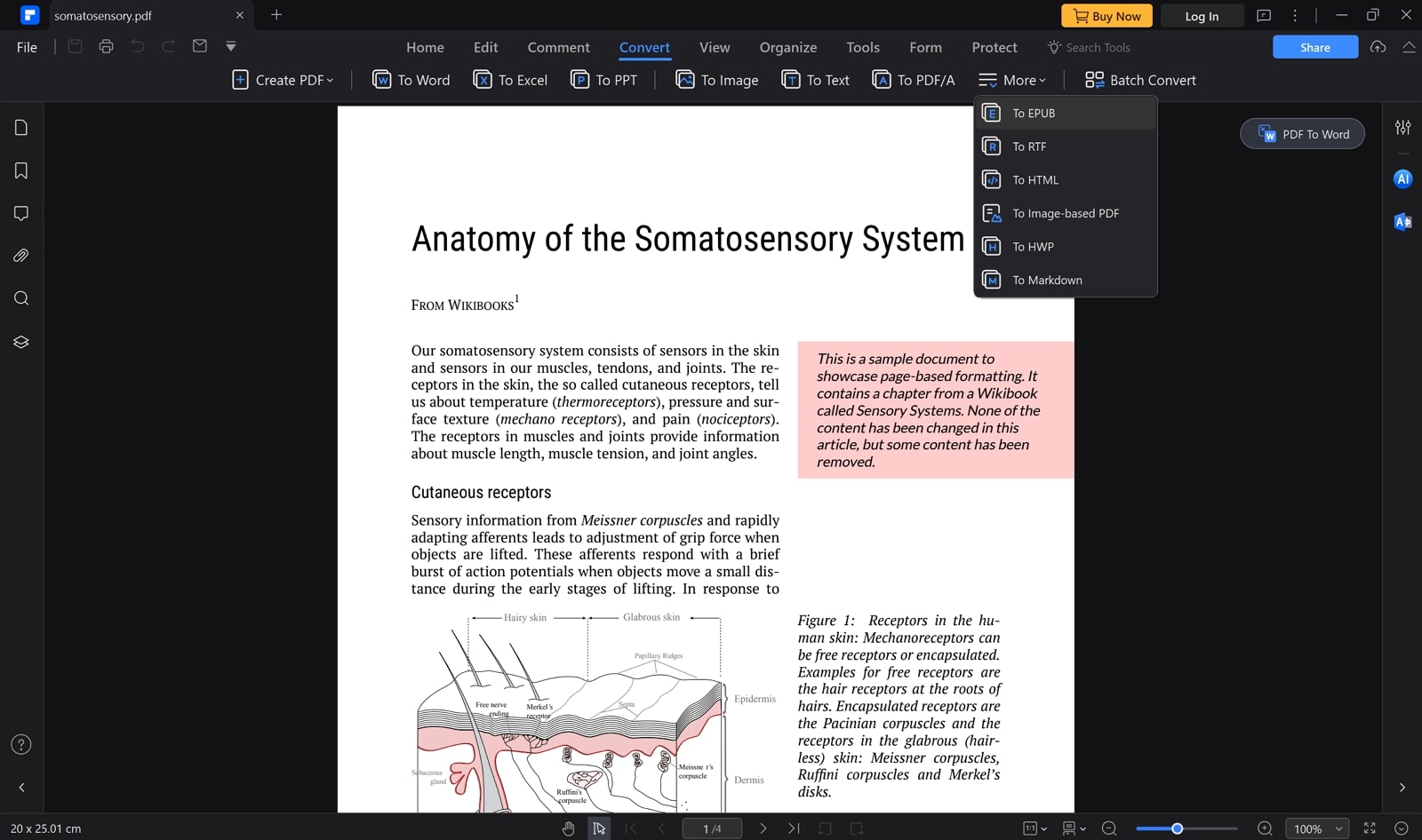 pdfelement pdf to epub tool