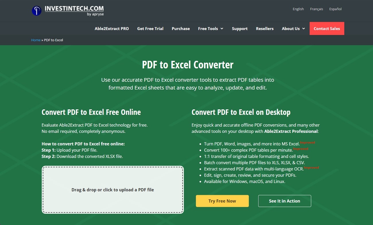 investintech convert pdf to excel