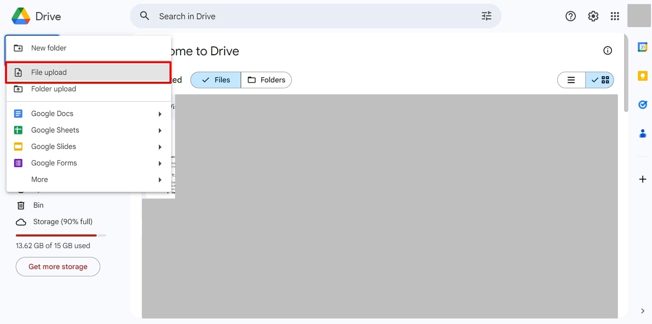 upload pdf to google drive