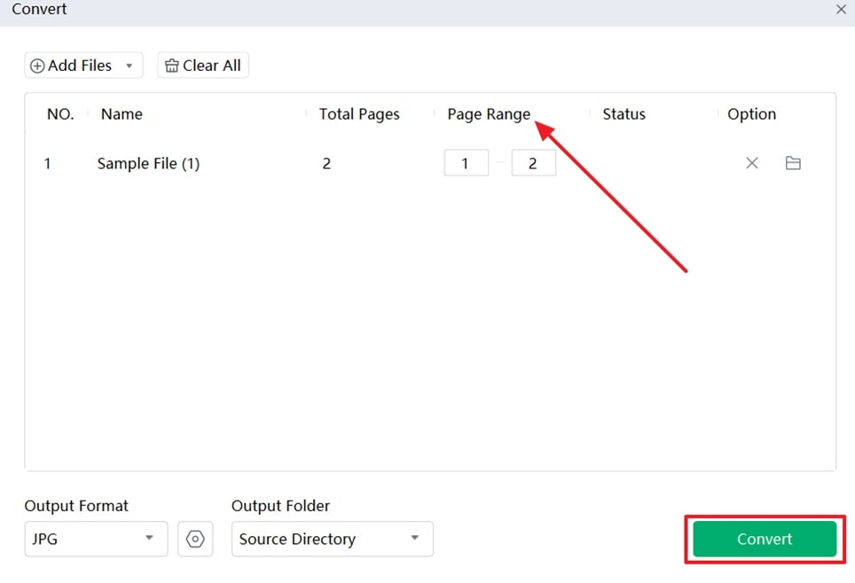 set parameters and convert desirably