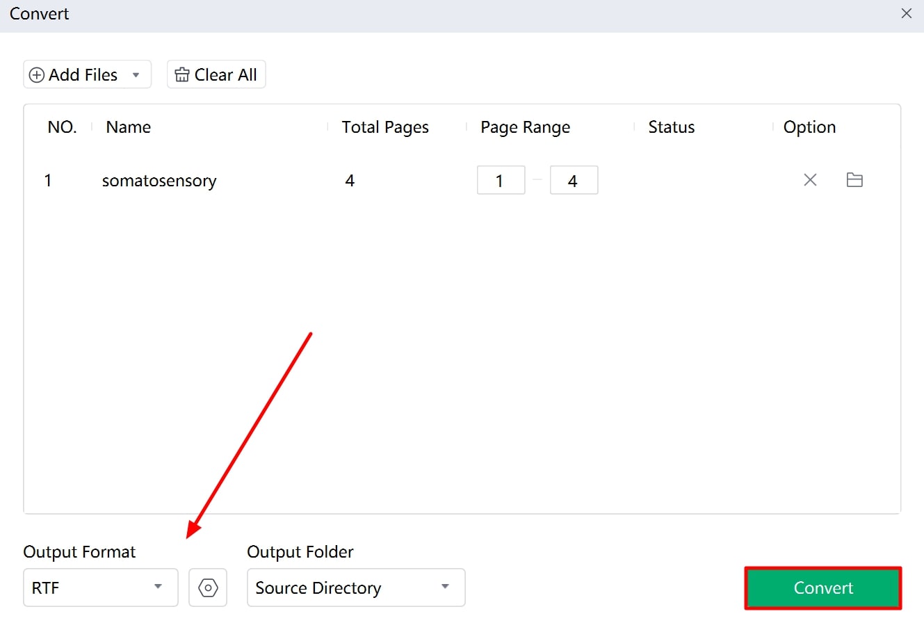 save pdf as rtf after conversion