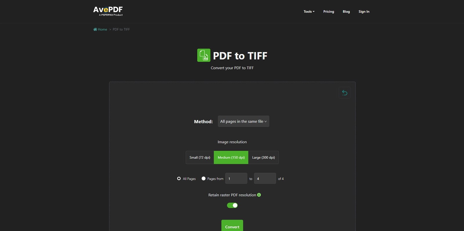 avepdf pdf to tiff converter