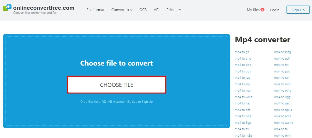 add file in onlineconvertfree