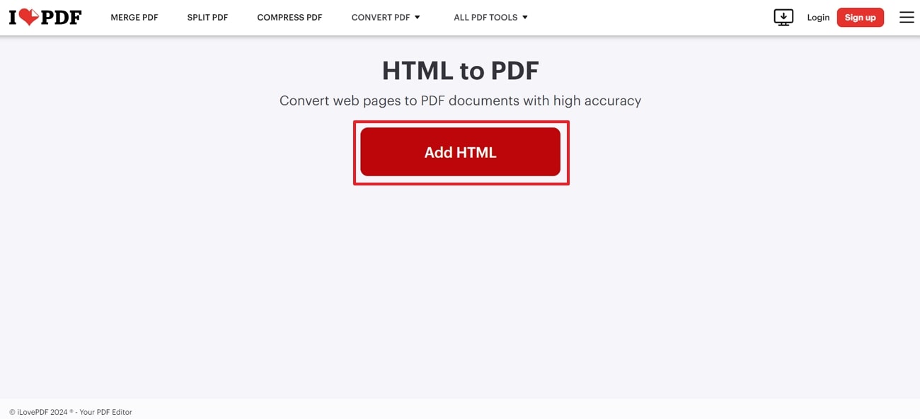 open ilovepdf feature