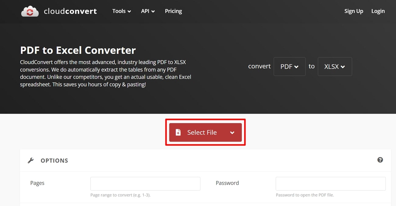 upload pdf across cloudconvert