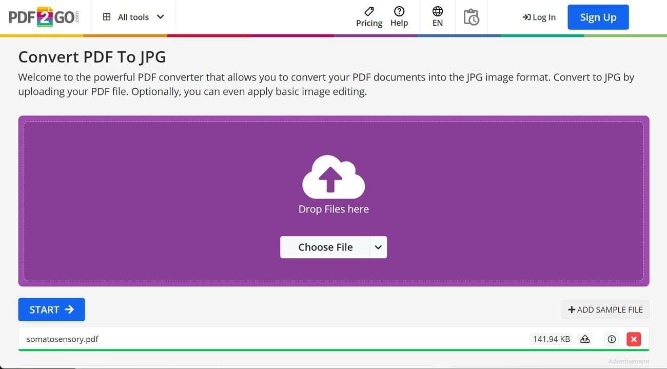 pdf2go free pdf to jpg converter