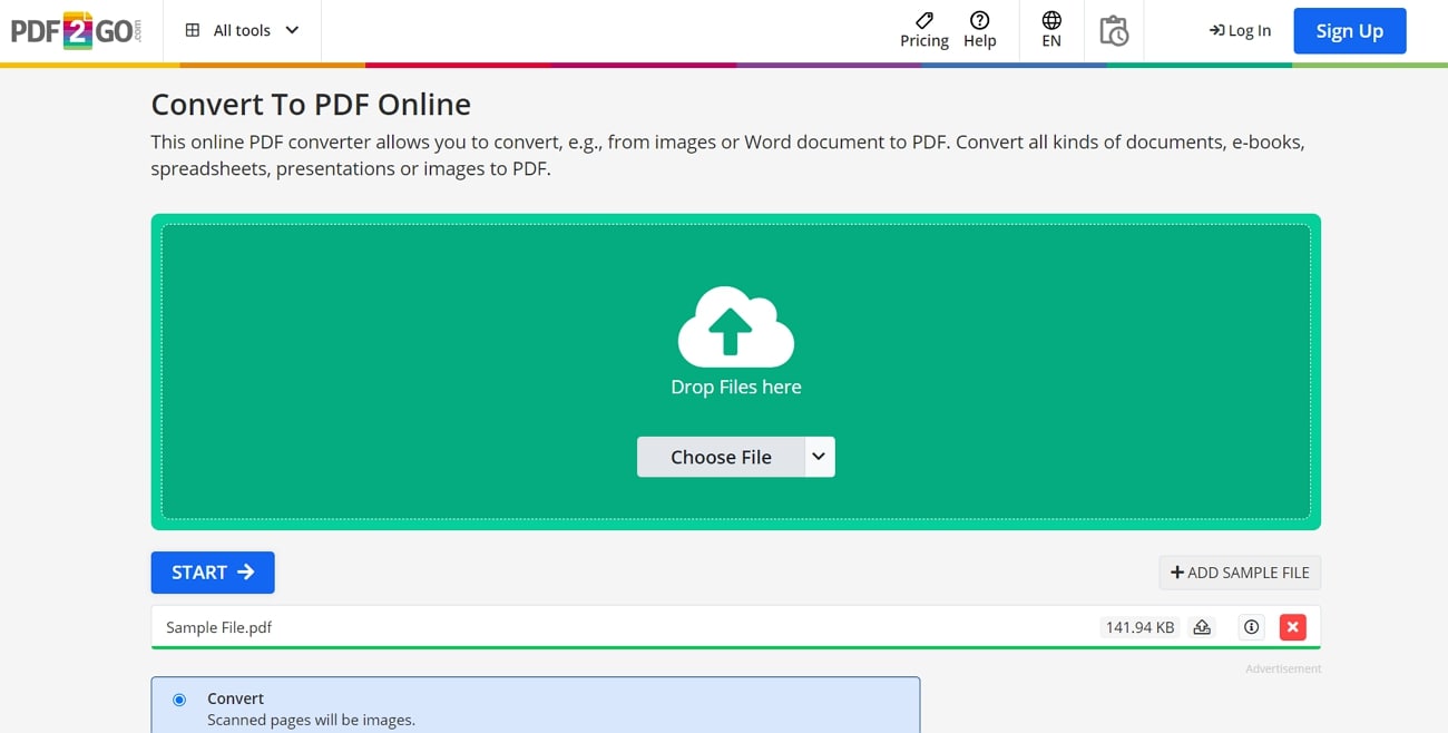 pdf2go best pdf creator