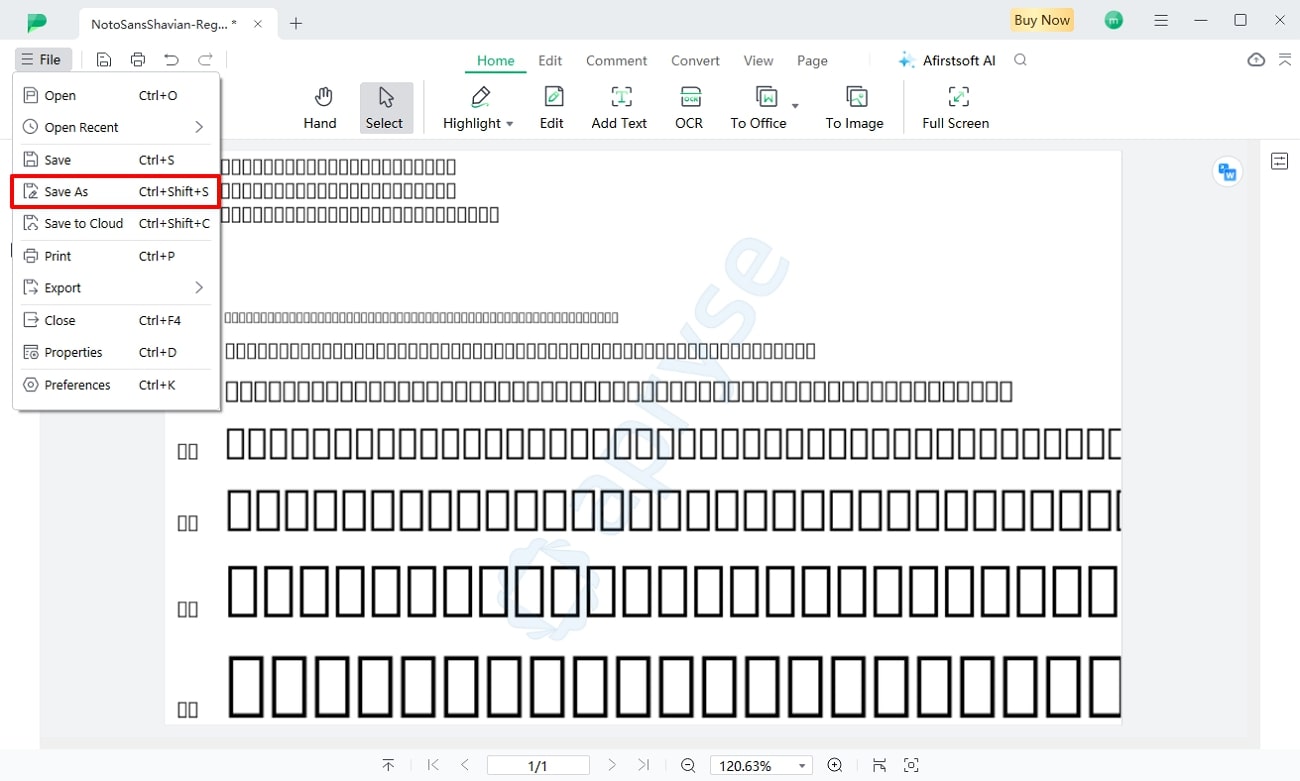 save the bin file as pdf