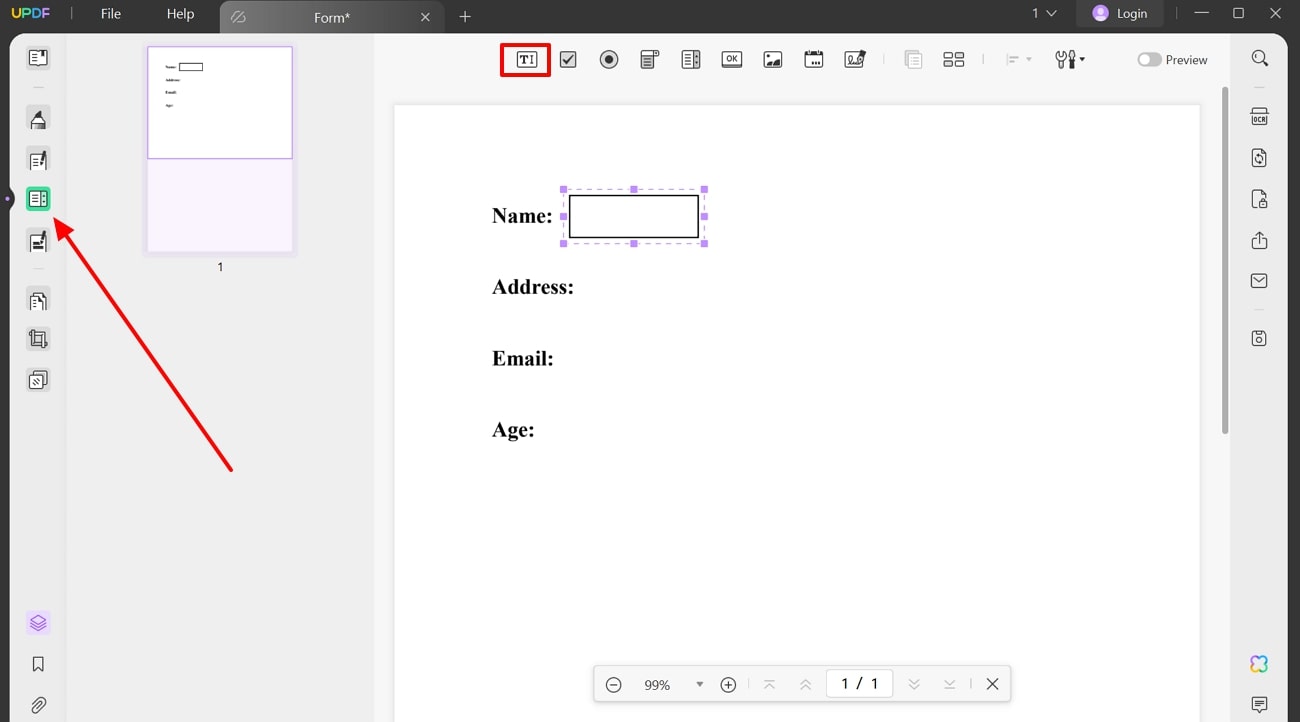 access the prepare form feature