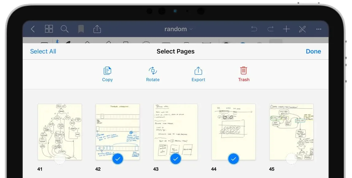 export goodnotes page to pdf