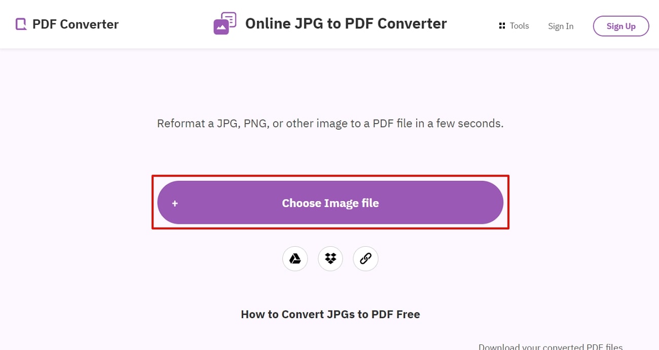 tap choose image file button