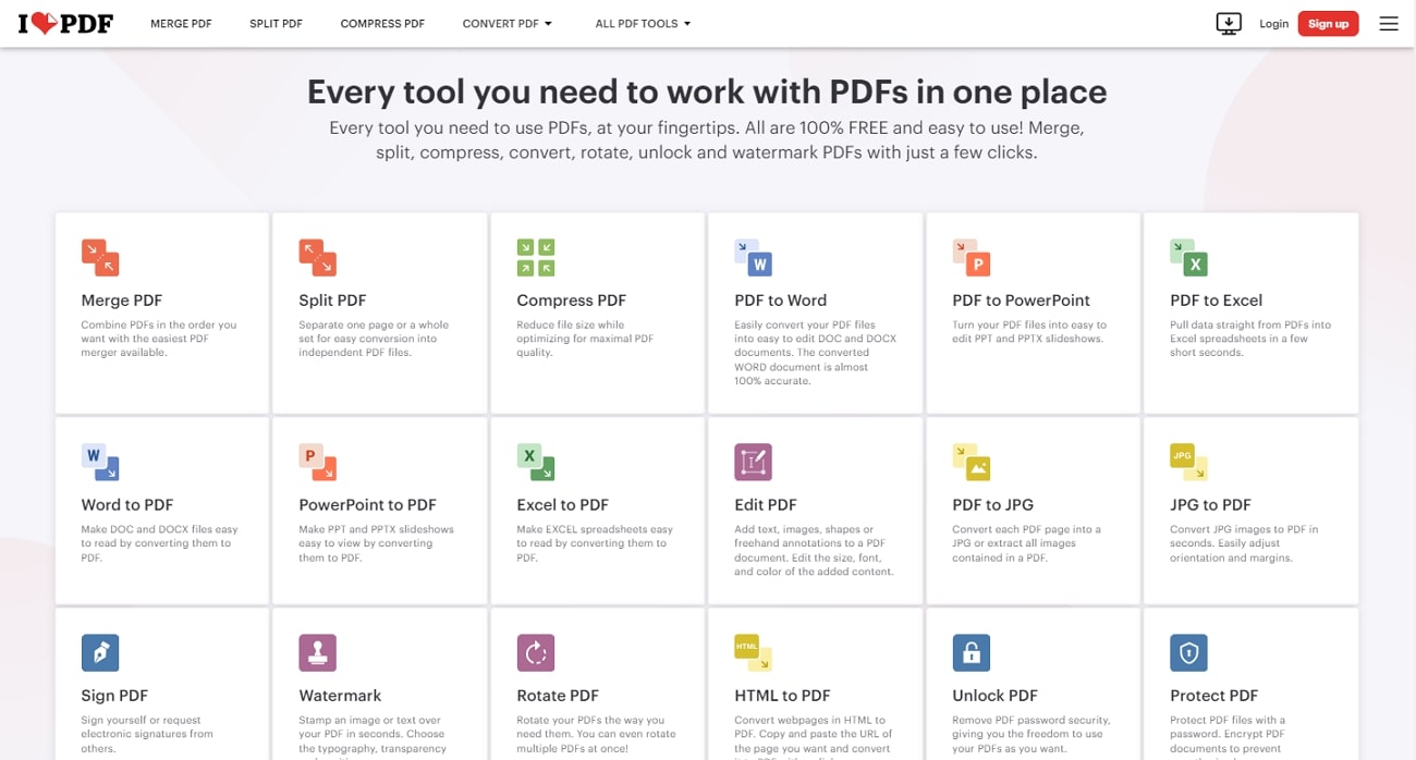 ilovepdf pdf creator