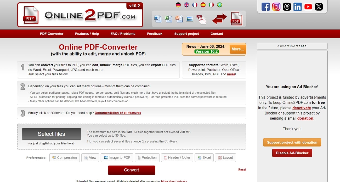 online2pdf pdf creator