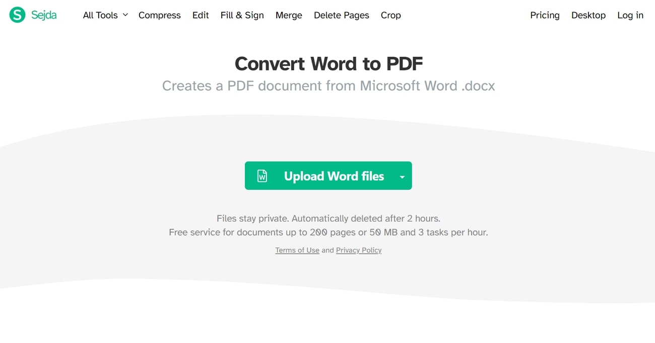 choose create a pdf tool