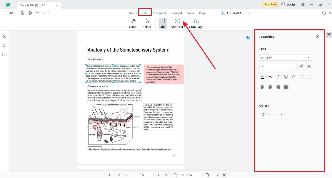 add and edit text in pdf