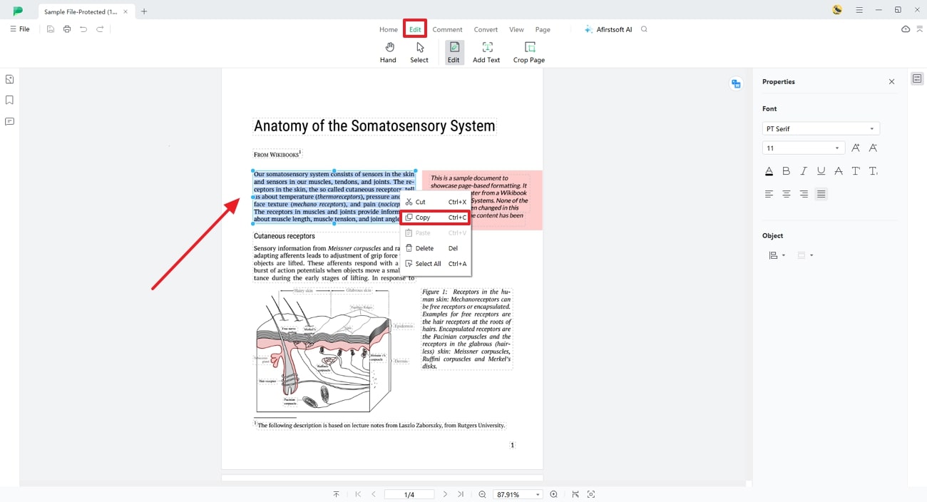 open on afirstsoft pdf to copy