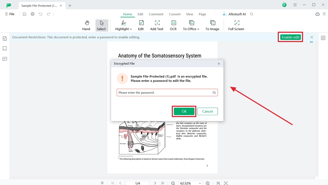 unlock pdf using password