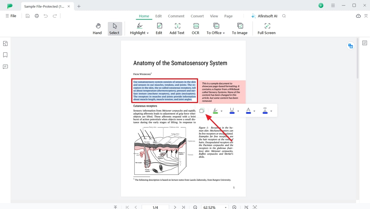 copy content from pdf