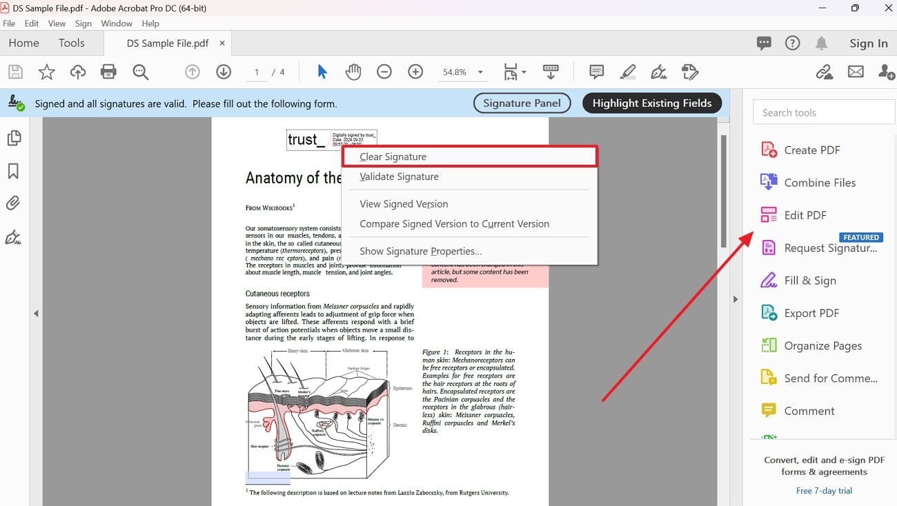 remove signature on acrobat