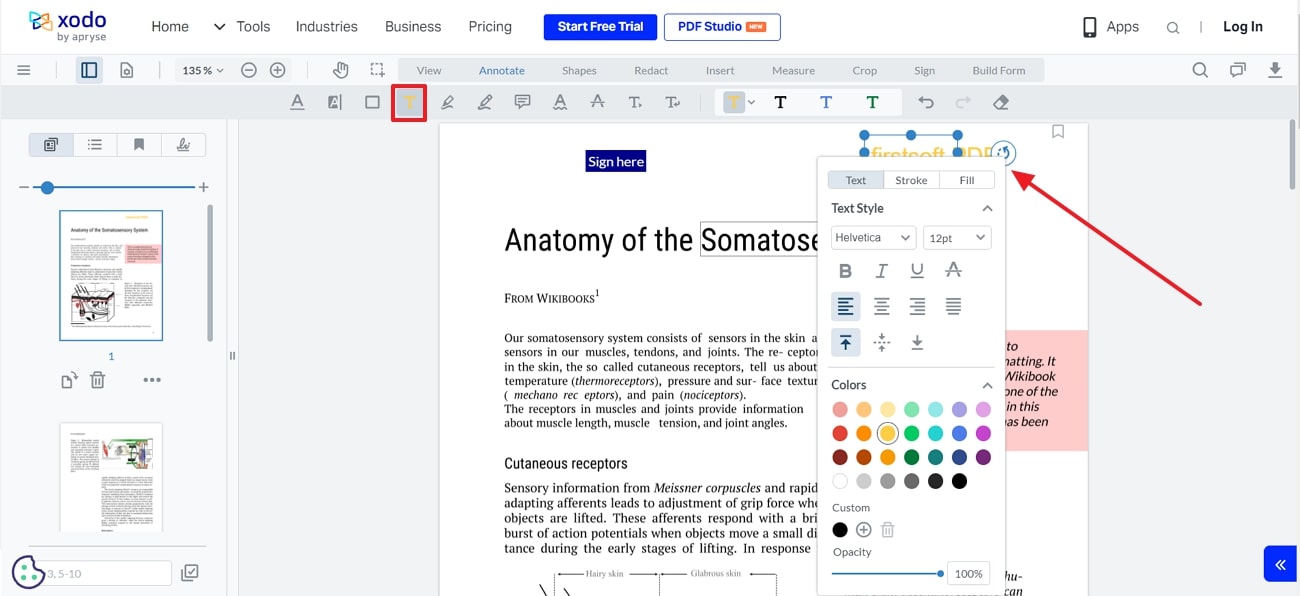 make edits in xodo pdf