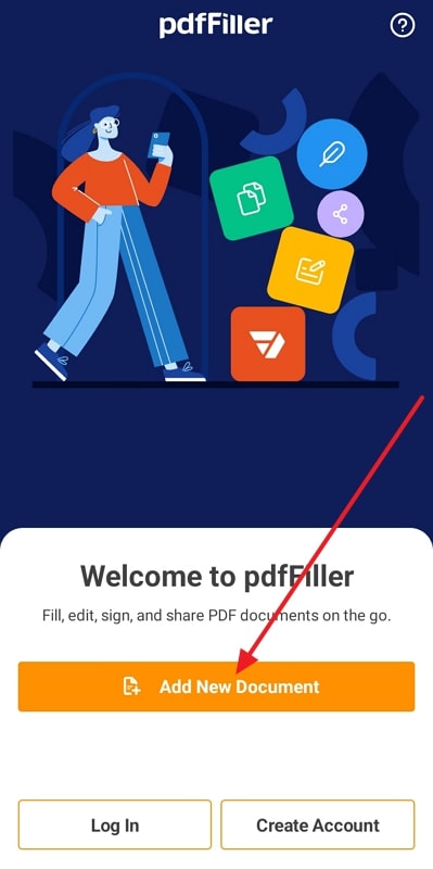 add document across pdffiller app