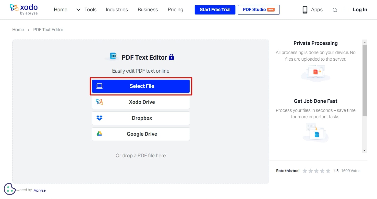 upload pdf document in xodo