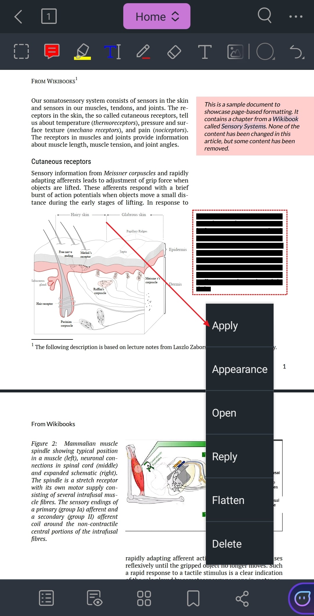 confirm redaction in foxit app