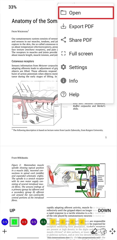 open pdf across sketch on pdf