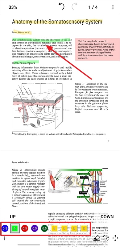 highlight pdf across sketch on pdf