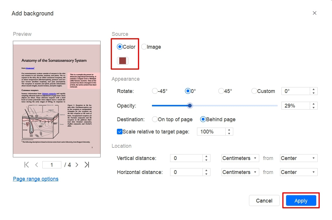 change color and other settings lightpdf