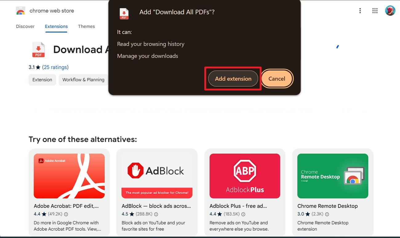 add download all pdfs extension google