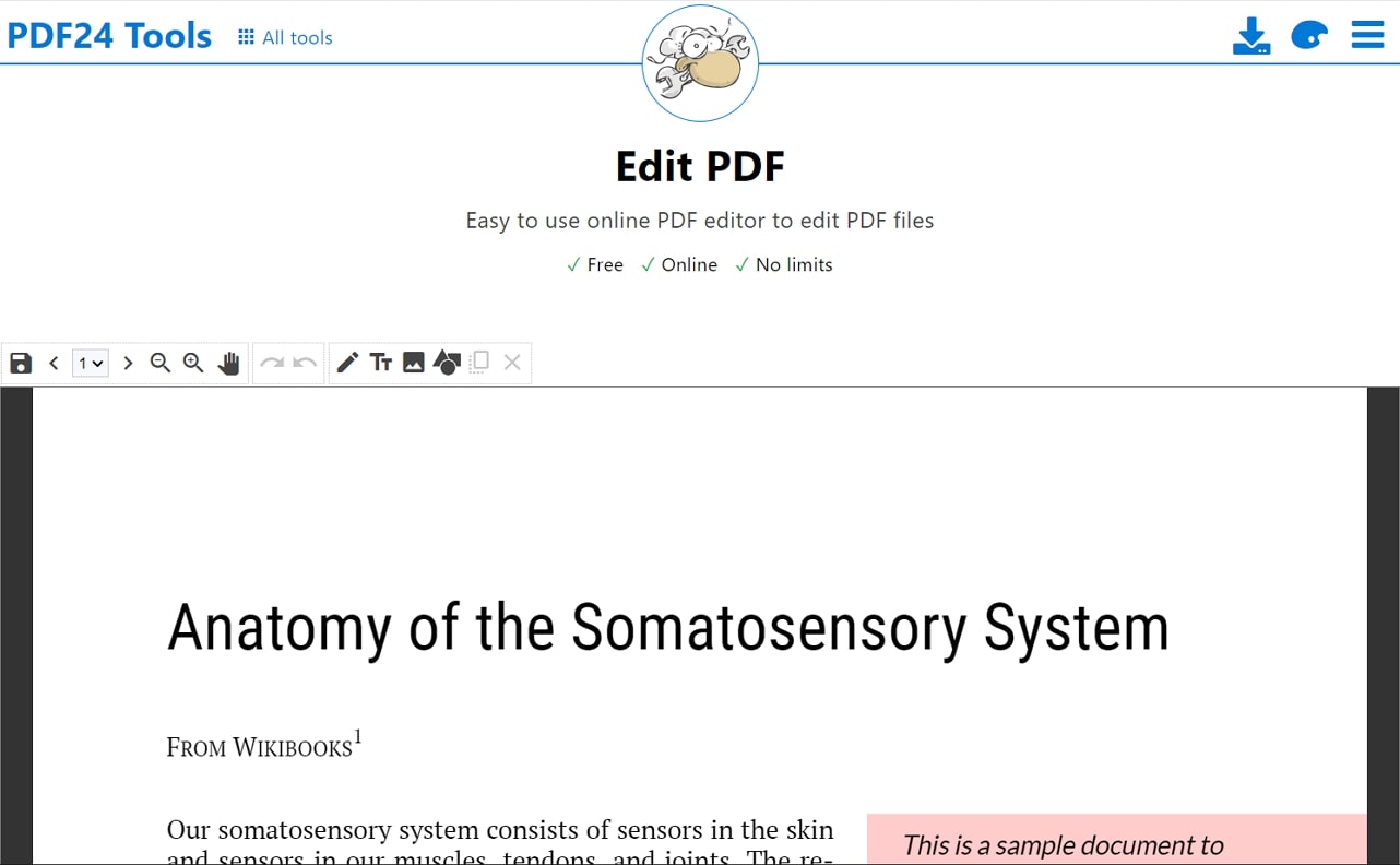 pdf24 edit pdf online