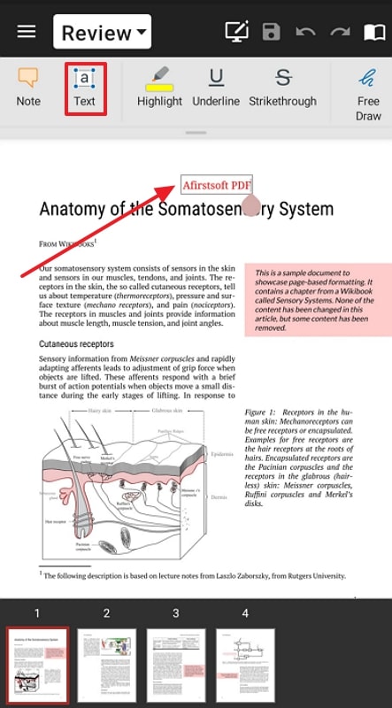 make edits on text officesuite