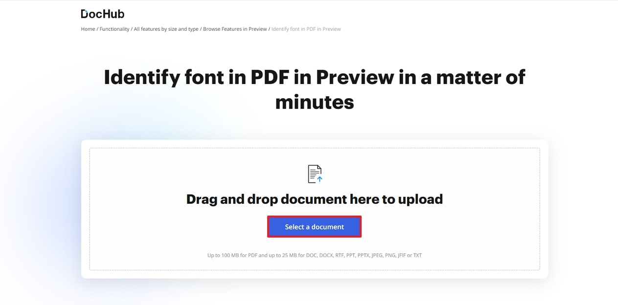 upload document dochub