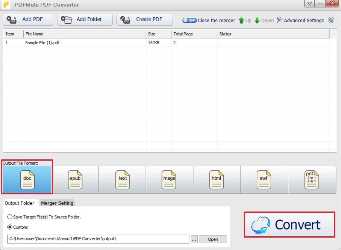 set format and convert pdfmate