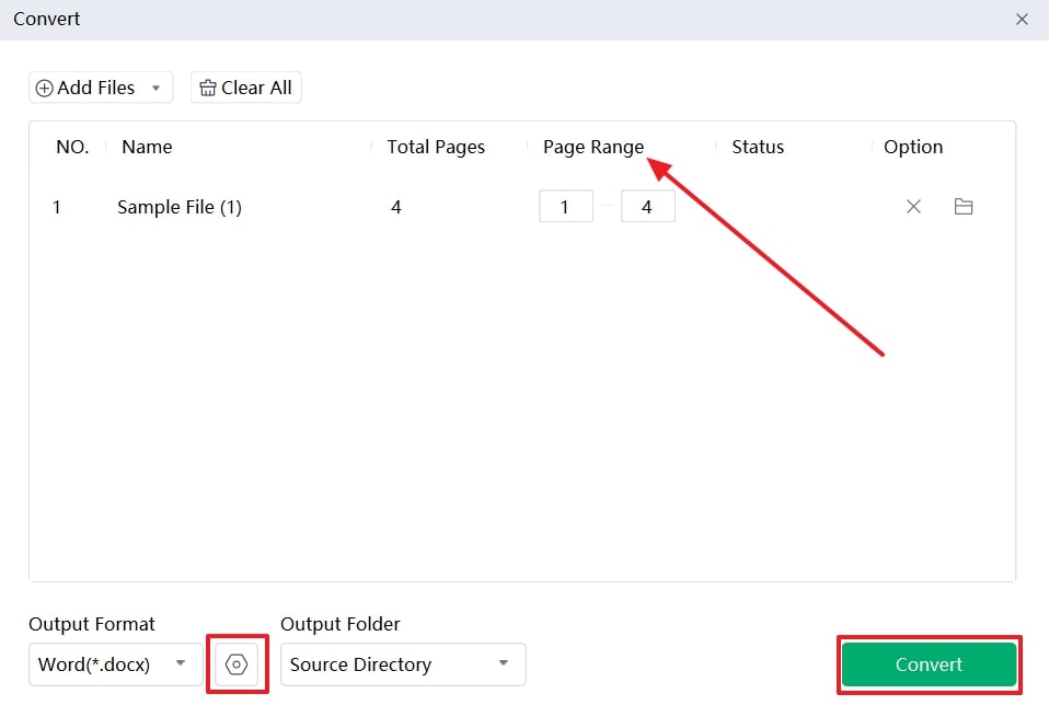 look into conversion settings and execute