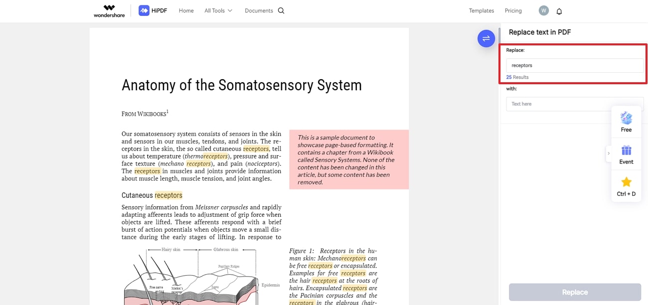 search for words in hipdf