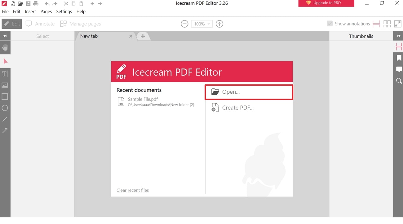 add file across icecream pdf editor