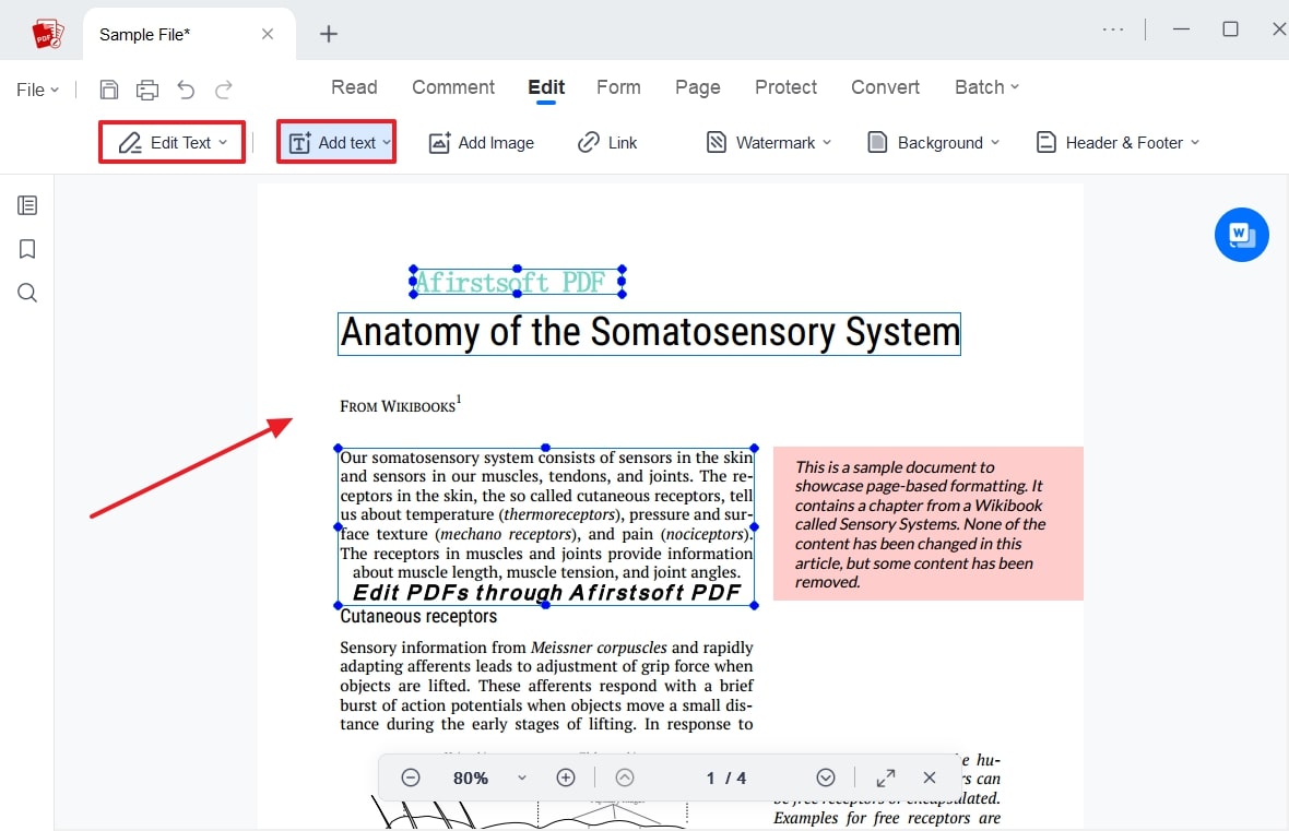 edit or add text in acepdf