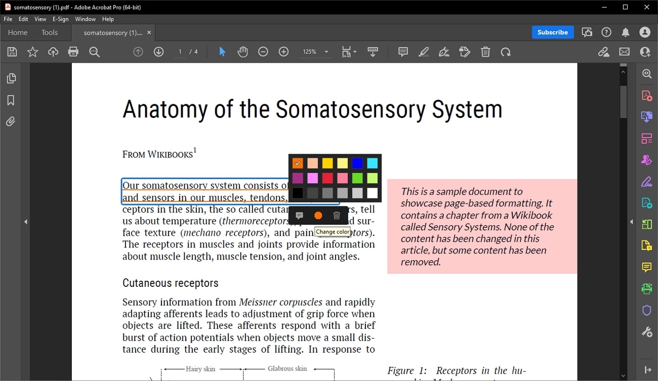 adobe acrobat underline text pdf