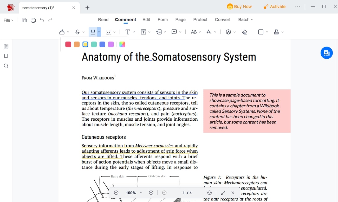 acepdf underline text pdf