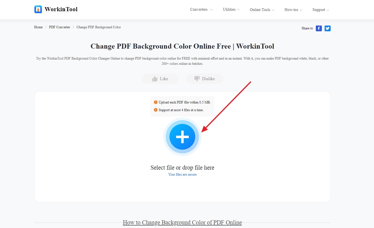 upload pdf in workintool