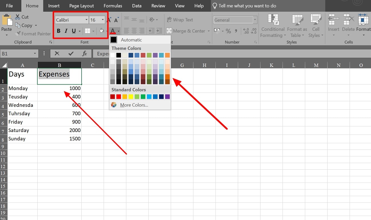 apply changes to pdf table text