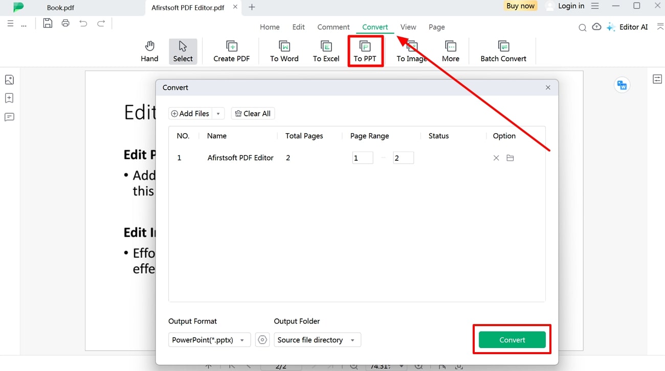 convert pdf to powerpoint