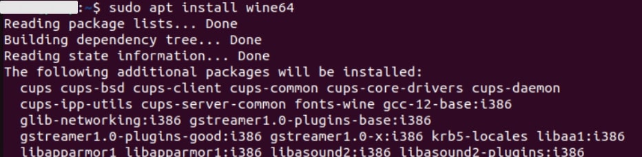 install the wine tool