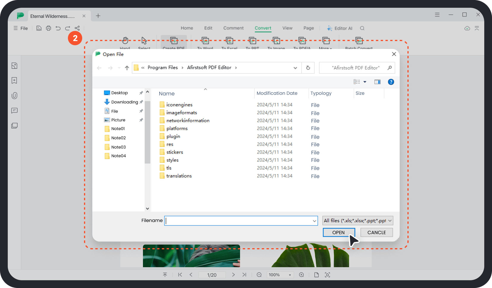 Select Files to Convert