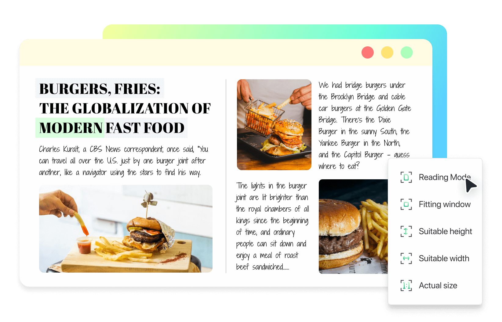 Resizing Pages To Enhance Viewing Capabilities