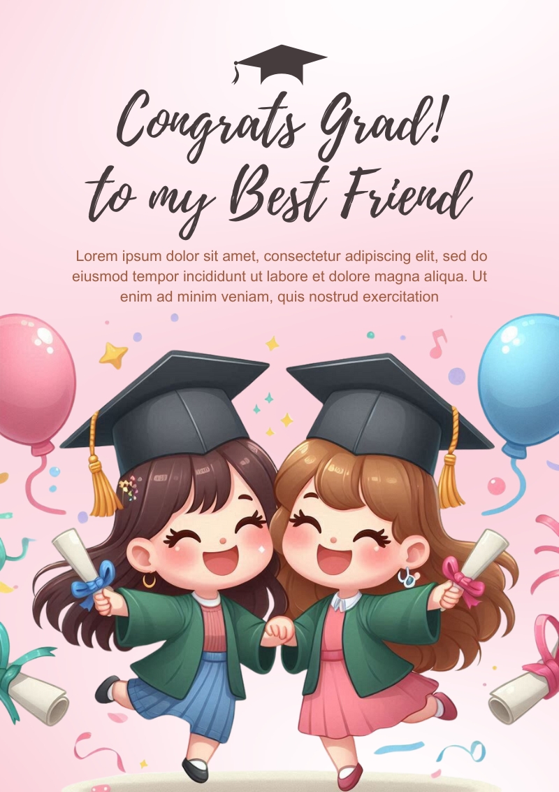 best friend graduation wishes